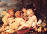 Peter Paul Rubens Christ and Saint John with Angels painting
